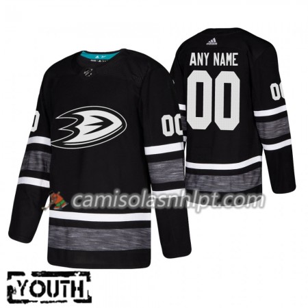 Camisola Anaheim Ducks Personalizado 2019 All-Star Adidas Preto Authentic - Criança